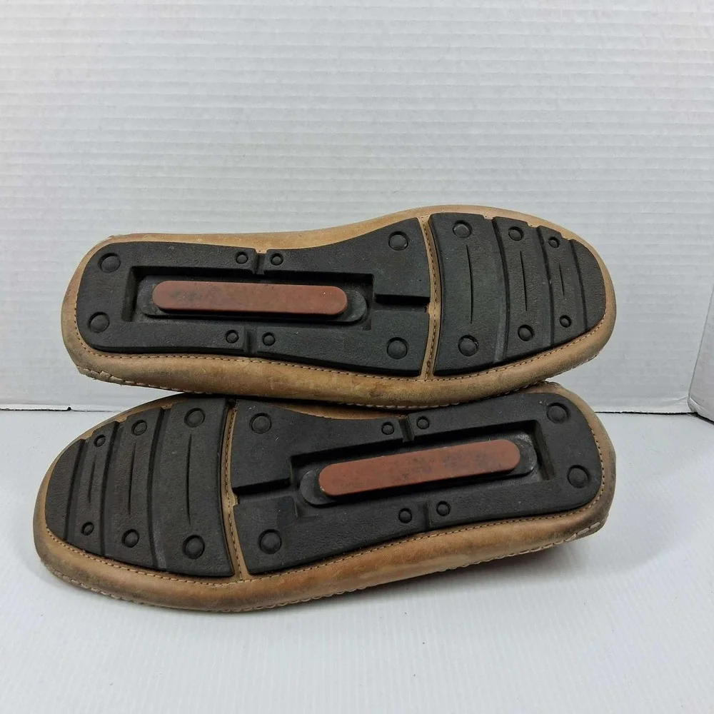 Red Wing Shoes Mens 9.5M Tan Leather Driving‎ Loafers Moc Toe Slip On Brazil